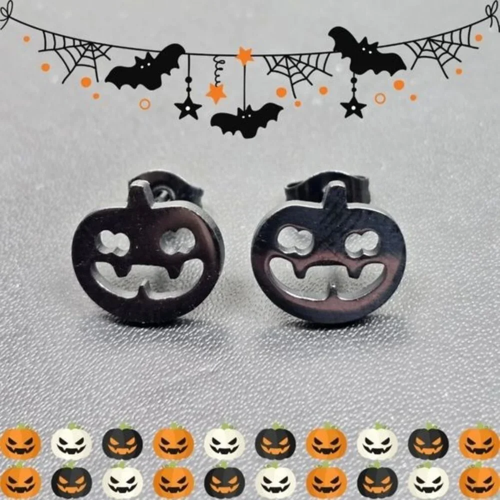 🎃 Black Jack-o'-lantern Earrings‎ (NWOT)